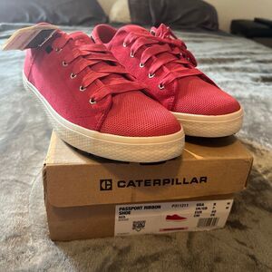 Caterpillar red leather women’s shoes size 9M